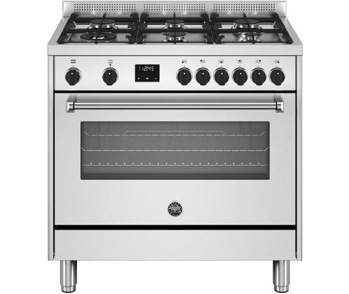 Bertazzoni MPL96L1EXC gas fornuis met 6 branders, rvs1640, Witgoed en Apparatuur, Fornuizen, Nieuw, Ophalen of Verzenden