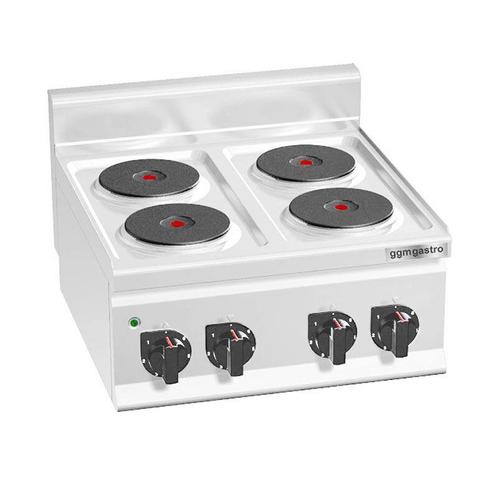 GGM Gastro | Elektrisch fornuis - 8 kW - 4 ronde kookplaten, Zakelijke goederen, Horeca | Keukenapparatuur, Verzenden