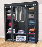Opvouwbare Kledingkast | Campingkast | 144x44x170 | Zwart, 100 tot 150 cm, Verzenden, Nieuw, 150 tot 200 cm