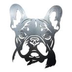 Wanddecoratie metaal van een Franse bulldog, Verzenden, Nieuw