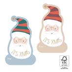 1 Set Kerst Stickers Duo - Crazy Santa Gold, Nieuw, Ophalen of Verzenden