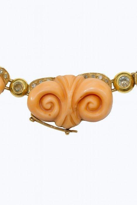 Statement ketting Goud - Diamant, Sieraden, Tassen en Uiterlijk, Antieke sieraden