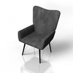 Oorfauteuil / Relaxfauteuil Odense - Grijs - Corduroy Stof, Huis en Inrichting, Stoelen, Verzenden, Nieuw