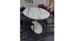 Eettafel Tyonna ovaal marmer look, Ophalen of Verzenden, Zo goed als nieuw, Ovaal, Metaal