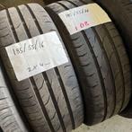 2 x Continental PremiumContact 2 185-55-16 Zomerbanden 4mm, Gebruikt, 16 inch, Band(en), Personenwagen
