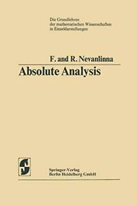 Absolute Analysis. Nevanlinna, Frithjof New   .=, Boeken, Overige Boeken, Zo goed als nieuw, Verzenden