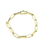 Gouden closed forever armband (Schakelarmband), Sieraden, Tassen en Uiterlijk, Armbanden, Ophalen of Verzenden, Gebruikt, Overige kleuren