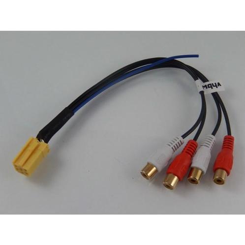 Mini ISO 6-pins naar 2x Tulp stereo adapter kabel, Auto diversen, Auto-accessoires, Ophalen of Verzenden