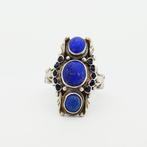 Zonder Minimumprijs - Ring Zilver - Lapis Lazuli, Sieraden, Tassen en Uiterlijk, Ringen, Nieuw