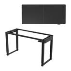 Bureau Kirkkonummi zit sta elektrisch 180x80x72-117 cm zwart, Verzenden, Nieuw