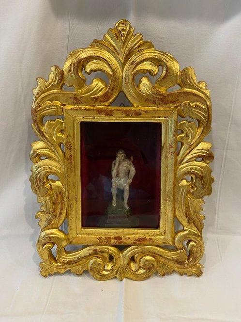 Houten lijst - Jezus Christus - 21 x 30 cm - Hout -, Antiek en Kunst, Kunst | Niet-Westerse kunst