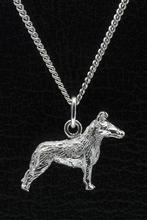 Zilveren Collie ketting hanger - korthaar - groot, Verzenden, Nieuw