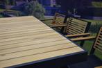 York bartafel 180x82xH106,5 cm aluminium antraciet teak, Ophalen of Verzenden, Nieuw, Teakhout