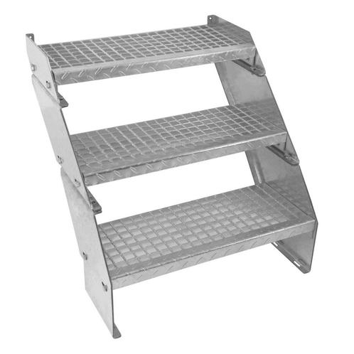 Monster Shop Verstelbare Galvaniseerde Trap - 3-delige, Doe-het-zelf en Verbouw, Ladders en Trappen, Verzenden
