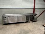 Sagi koelwerkbank met spoeltafel 375 cm, Zakelijke goederen, Horeca | Keukenapparatuur, Ophalen of Verzenden, Gebruikt, Koelen en Vriezen