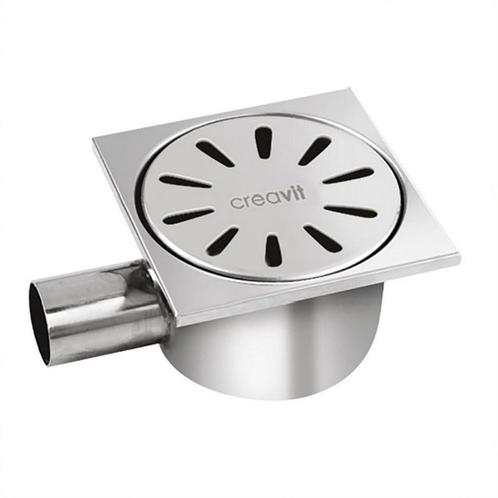 Doucheput Creavit RVS 150x150mm Zijuitlaat, Doe-het-zelf en Verbouw, Sanitair, Ophalen of Verzenden