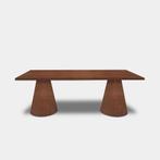 Tafel Boomstam Eikenhout  Set Kegelpoot  200x100, Nieuw