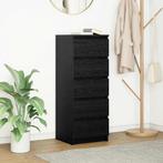 vidaXL Dressoir met lades 37,5x35x99 cm spaanplaat zwart, Verzenden, Nieuw, Overige houtsoorten