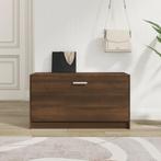 vidaXL Schoenenbank 80x24x45 cm bewerkt hout bruin, Huis en Inrichting, Kasten | Schoenenrekken, Verzenden, Nieuw