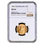 Gouden 10 Gulden 1897 Wilhelmina MS 64, Postzegels en Munten, Munten | Nederland, Verzenden