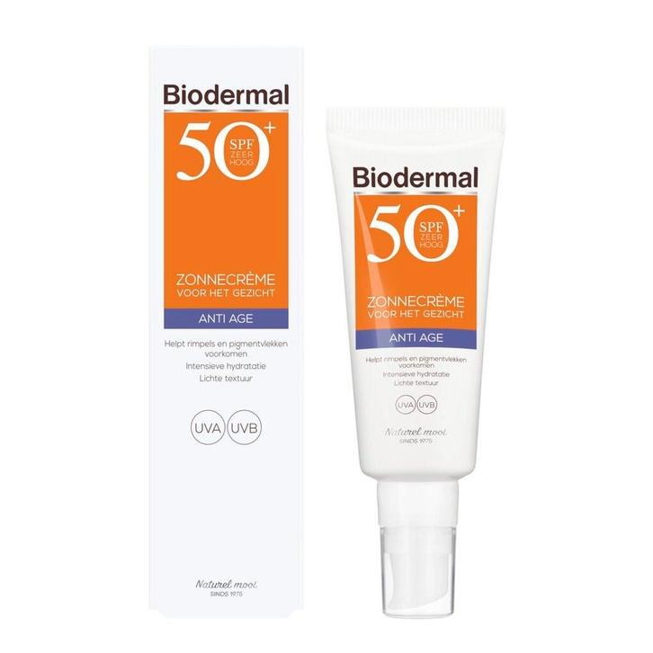 Biodermal Anti Age SPF50+ Zonnecrème voor het Gezicht, Sieraden, Tassen en Uiterlijk, Uiterlijk | Lichaamsverzorging, Nieuw, Verzenden