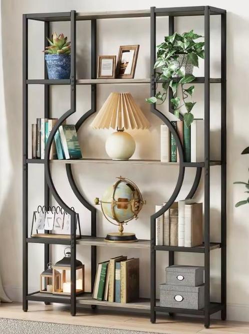 Stellingkast – 5-Laags Boekenkast – Vintage Houten Kast, Huis en Inrichting, Kasten | Stellingkasten, Nieuw, Verzenden