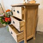 Landelijke Ladekast - teakhout - 4 lades - TTM Wonen, Huis en Inrichting, Kasten | Ladekasten, Teakhout, Nieuw, Landelijk, 3 of 4 laden