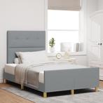 vidaXL Bedframe stof lichtgrijs 120x190 cm, Huis en Inrichting, Slaapkamer | Bedden, Verzenden, Nieuw, 190 cm of minder, Twijfelaar