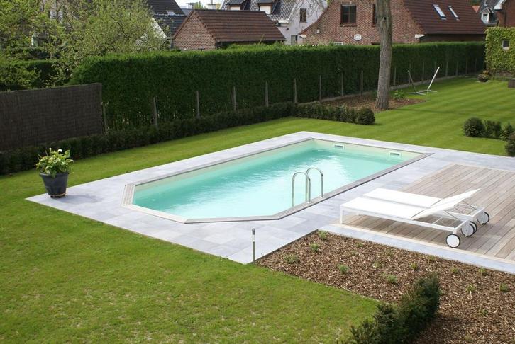 Gardipool RECTOO 3,90 x 7,60 x 1,33 m - hardhouten rand, Tuin en Terras, Zwembaden, Ophalen of Verzenden