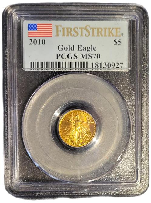Gouden American Eagle 1/10 oz 2010 PCGS First Strike MS70, Postzegels en Munten, Munten | Amerika, Midden-Amerika, Losse munt