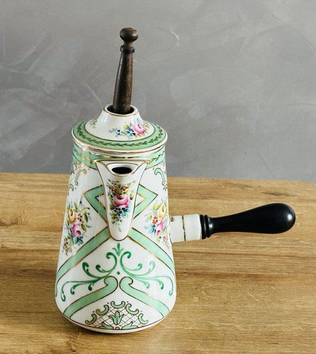 Chocolatière en faïence de Paris - Koffieservies - Aardewerk, Antiek en Kunst, Antiek | Meubels | Tafels