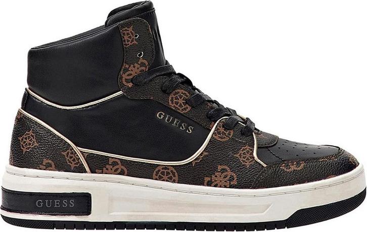 Guess - maat 37- Tullia Hoge Dames Sneakers - Zwart-Bruin, Kleding | Dames, Schoenen, Verzenden