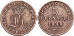 Fuer Birkenfeld, Cu-3 Pfennig 1 1848 Oldenburg Paul Fried..., Verzenden