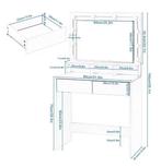 Make-uptafel met LED spiegel, lades en opbergvakken, Verzenden, Nieuw