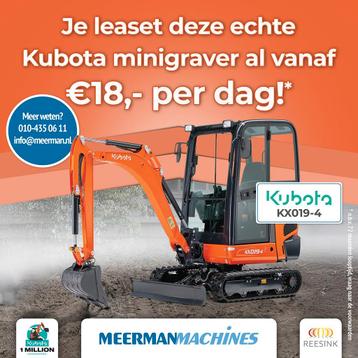 Kubota KX019-4 (Al vanaf €18,- per dag!) beschikbaar voor biedingen