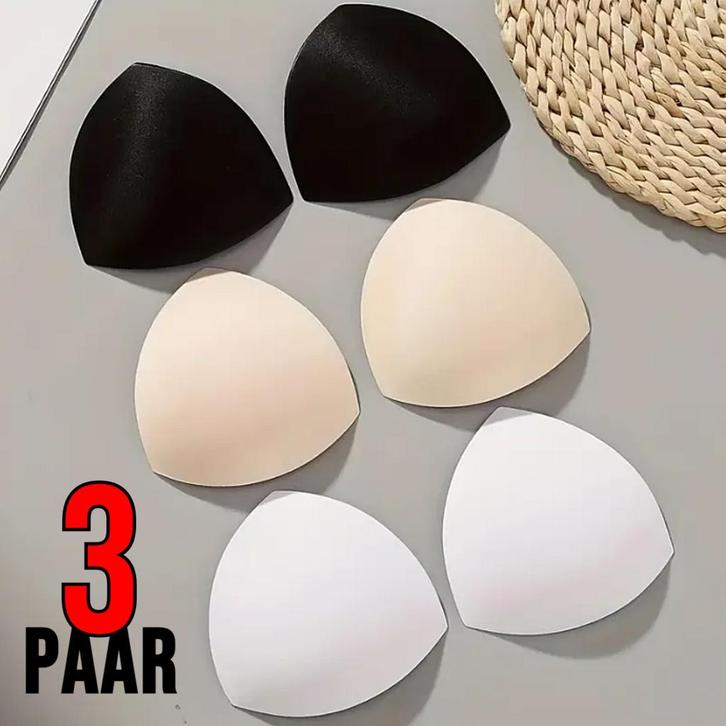 3 Delige Set Waterproof BH Pads Wit, Beige, Zwart, Kleding | Dames, Badmode en Zwemkleding, Wit, Nieuw, Verzenden