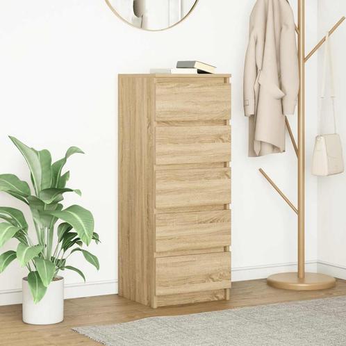 vidaXL Dressoir met lades 37,5x35x99 cm spaanplaat sonoma, Huis en Inrichting, Kasten | Dressoirs, Nieuw, Overige houtsoorten