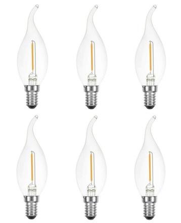 6 stuks Ledmaxx LED Tip Kaarslamp E14 1W 120lm 2700K Held... beschikbaar voor biedingen
