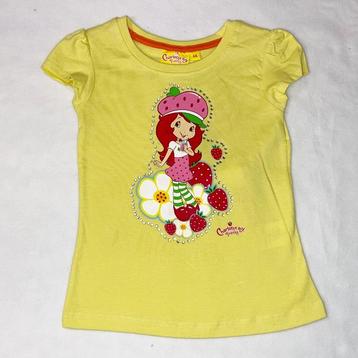 Strawberry Shortcake tshirt geel-Maat 116
