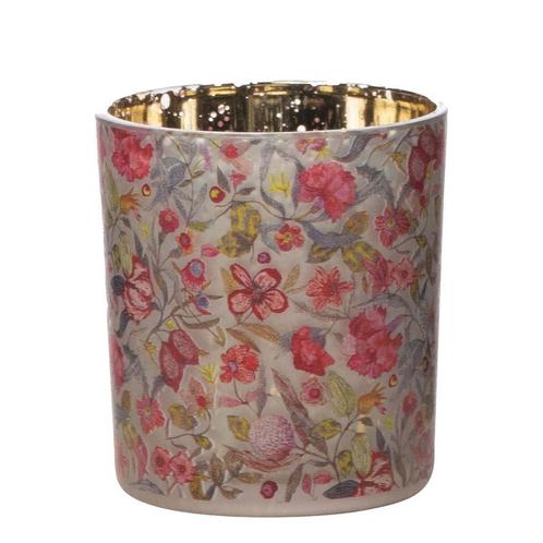 Windlicht Glas zara bloemen klein 8 cm, Huis en Inrichting, Woonaccessoires | Overige, Verzenden