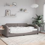 vidaXL Slaapbank 80x200 cm stof taupe, Eenpersoons, Verzenden, Nieuw, 80 cm