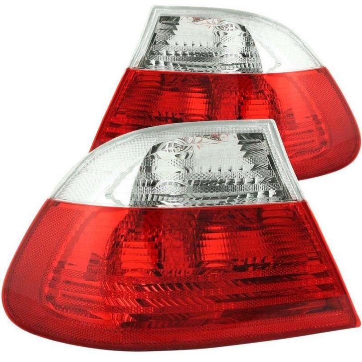 ANZO 2000-2003 BMW 3 Series E46 Taillights Red/Clear -, Auto-onderdelen, Verlichting, Ophalen of Verzenden