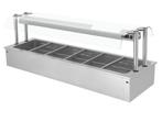 GGM Gastro | Bain-marie inbouw - 2,1 m - 6x GN 1/1 - met |, Zakelijke goederen, Horeca | Meubilair en Inrichting, Verzenden, Nieuw in verpakking
