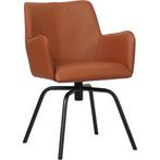 Leren draaibare eetkamerstoelen, Ophalen of Verzenden, Nieuw, Leer