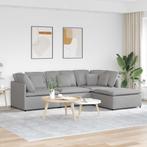 vidaXL Modulaire bank met voetenbank en kussens stof wolk, Huis en Inrichting, Banken | Bankstellen, Verzenden, Nieuw, Stof