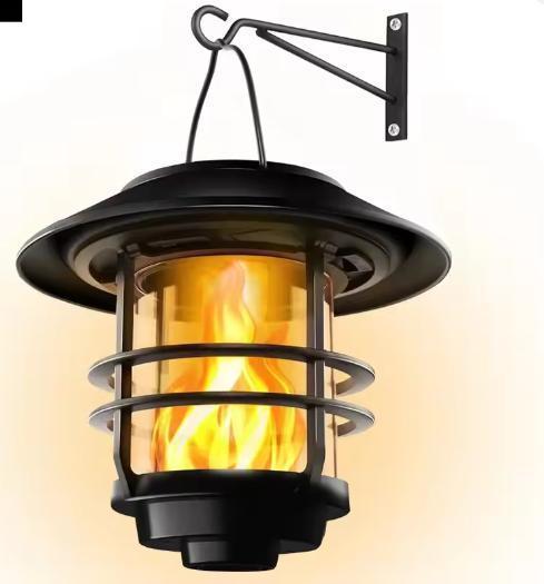 Solar Hanglantaarn – LED Vlam Effect, Waterdicht, Huis en Inrichting, Lampen | Hanglampen, Nieuw, Verzenden