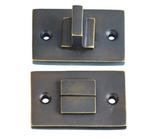 Toiletgarnituur Jolie rechthoekig 55x33 mm antiek brons, Doe-het-zelf en Verbouw, Hang- en Sluitwerk, Verzenden, Nieuw