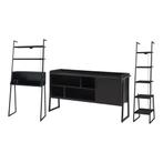 3-delige meubelset Storfjord staand rek TV meubel bureau zwa, Huis en Inrichting, Woonaccessoires | Wandplanken en Boekenplanken
