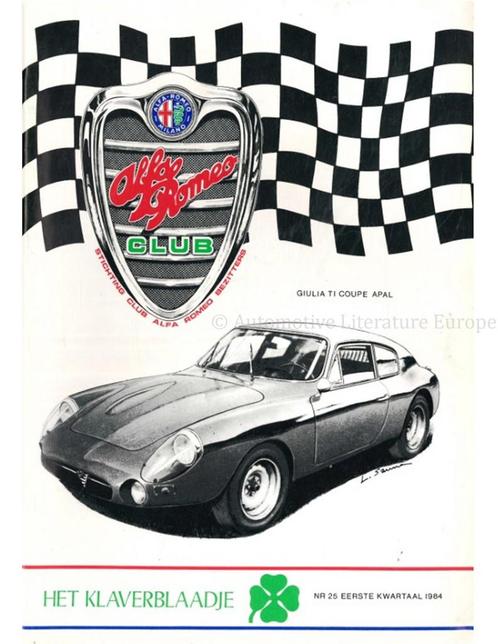1984 ALFA ROMEO CLUB HET KLAVERBLAADJE 25 NEDERLANDS, Boeken, Auto's | Folders en Tijdschriften, Alfa Romeo