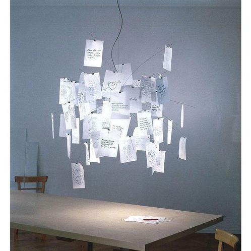 Ingo Maurer - Plafondlamp - Zettelz 5 - Glas, Staal,, Antiek en Kunst, Antiek | Lampen
